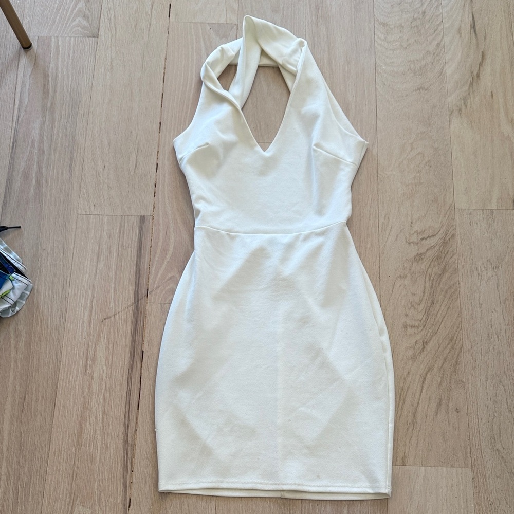 Women’s white halter dress